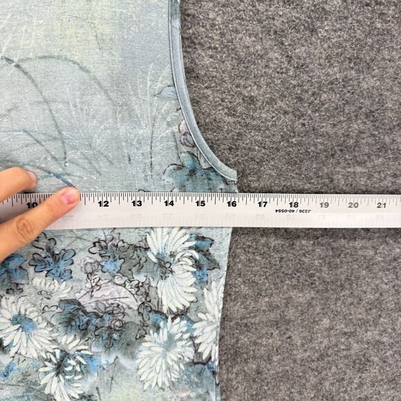 Peruvian Connection Dress Women S Small Gray Floral Maxi Long Sleeveless Casual - Picture 4 of 6